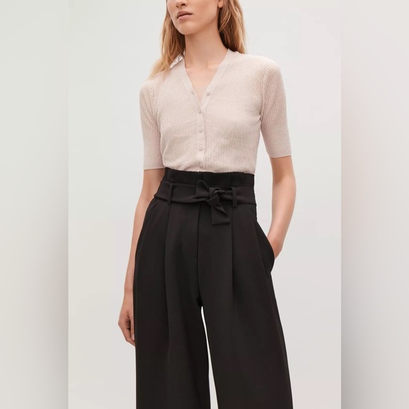 COS High-waisted Paper-Bag Waist Trouser Pants Size 2 - Picture 6 of 6